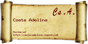 Csete Adelina névjegykártya